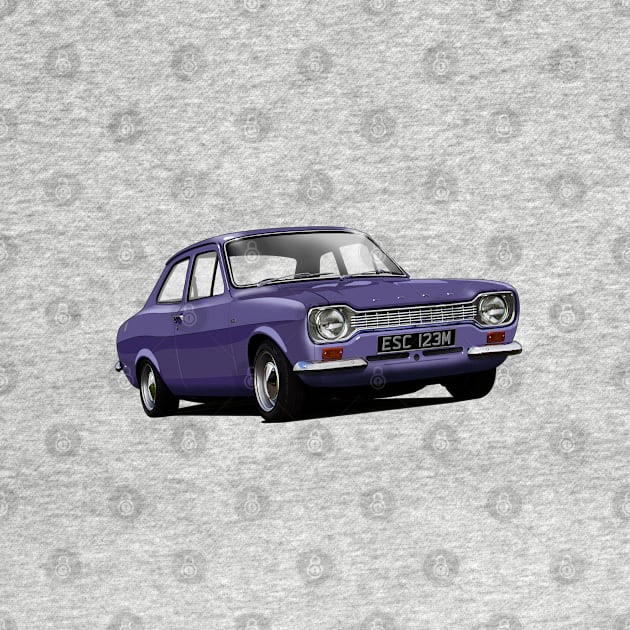 Ford Escort Mk 1 in purple velvet by candcretro